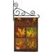 Breeze Decor Fall Leaves Collage 2-Sided Polyester 18.5 x 13 in. Flag Set in Brown/Red | 18.5 H x 13 W x 1 D in | Wayfair