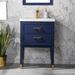 Everly Quinn Deon 24" Single Bathroom Vanity Set Wood/Ceramic in Blue | 34 H x 24 W x 18 D in | Wayfair 0106865322454485A0AD37054A5B2A94