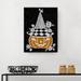 The Holiday Aisle® 'Glamoween Pumpkin V' - Wrapped Canvas Graphic Art Print Canvas in Black/Gray/Green | 16 H x 12 W x 1.5 D in | Wayfair