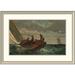 Vault W Artwork 'Breezing Up' by Winslow Homer Framed Painting Print Paper in Brown | 27 H x 38 W x 1.5 D in | Wayfair