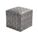 Foundry Select West Hill Accent Stool Wood/Leather/Genuine Leather in Gray | 18 H x 17 W x 17 D in | Wayfair 15E90FD73E85443785ACC8BD6CC03978