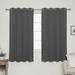 Ebern Designs Manasse Heathered Linen Look Solid Blackout Thermal Grommet Curtain Panels (DSQ is set to 2) Polyester in Gray | 84 H in | Wayfair
