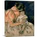 Vault W Artwork 'Mother & Child' by Mary Cassatt Painting Print on Wrapped Canvas in Black/Brown/Orange | 20 H x 16 W x 1.5 D in | Wayfair