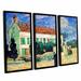 Vault W Artwork 'The White House at Night' by Vincent Van Gogh 3 Piece Framed Painting Print on Canvas Set Canvas in Blue/Green | Wayfair