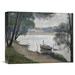 Vault W Artwork Gray Weather, Grande Jatte by Georges Seurat - Print on Canvas in Black/Gray/Green | 12.72 H x 16 W x 1.5 D in | Wayfair