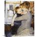 Vault W Artwork 'Mother & Child 1889' by Mary Cassatt Painting Print on Wrapped Canvas in Blue/Gray | 22 H x 17.6 W x 1.5 D in | Wayfair
