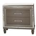 Rosdorf Park Gilberta 2 - Drawer Nightstand in Silver Wood in Brown/Gray | 30 H x 30 W x 17.5 D in | Wayfair CFBA0F1B8536446F9B0143C0F3EE3584