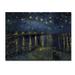 Vault W Artwork The Starry Night II by Vincent Van Gogh - Painting Print on Canvas in White/Black | 35 H x 47 W x 2 D in | Wayfair AA01269-C3547GG