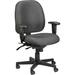 Inbox Zero Charcoal Adjustable Swivel Fabric Rolling Office Chair Upholstered in Black/Brown/Gray | 37 H x 29.5 W x 26 D in | Wayfair