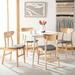 Bay Isle Home™ Jakob 5 Piece Dining Set Wood/Upholstered in White/Brown | 30.3 H x 36 W x 36 D in | Wayfair CE8BD9E8FE1242DDB4EDF211BB688F03