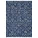 Blue/Navy 63 x 0.35 in Area Rug - Darby Home Co Ullin Floral Navy Sapphire Blue Performance Area Rug Polypropylene | 63 W x 0.35 D in | Wayfair