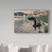 Vault W Artwork View of the Seine by Georges Seurat - Print on Canvas Metal in Gray/Green | 22 H x 32 W x 2 D in | Wayfair BL01970-C2232GG