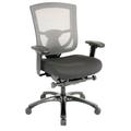 Inbox Zero Adjustable Swivel Mesh Rolling Office Chair Upholstered in Gray/Brown | 39.8 H x 27.2 W x 25.6 D in | Wayfair