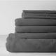 Kotton Culture 800 THREAD COUNT EGYPTIAN COTTON Emperor Size 4-piece Sheet Set With 48 cm Extra Deep Pocket Luxurious Thick Cotton Bed Sheet All Season Bedding - Dark Grey