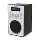 DAB/DAB+ Digital Radio | Solid Wood Cabinet | Kitchen & Bedside FM Radio with 20 Presets, Dual Alarm & Snooze Function | LED Display & 3.5mm Jack | MAJORITY Barton (Black)