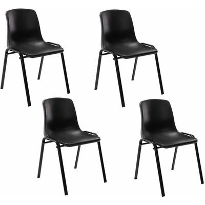4er Set Stapelstuhl Nowra Kunststoff schwarz Image