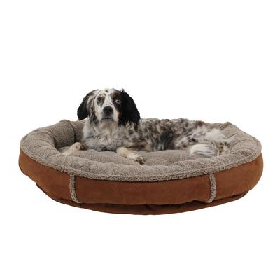 Carolina Pet Company Large Brown Faux Suede and Tipped Berber Round Comfy Cup