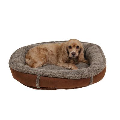 Carolina Pet Company Small Brown Faux Suede and Tipped Berber Round Comfy Cup