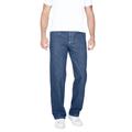 Men's Big & Tall Liberty Blues™ Loose-Fit Side Elastic 5-Pocket Jeans by Liberty Blues in Stonewash (Size 54 38)