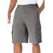 Men's Big & Tall Boulder Creek® 12" Side Elastic Denim Cargo Shorts by Boulder Creek in Charcoal (Size 44)