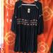 American Eagle Outfitters Dresses | American Outfitters Black Boho Tunic Dress Xs | Color: Black | Size: Xs