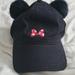 Disney Accessories | 3 For $25minnie Mouse Bow Baseball Cap W/ Ears | Color: Black/White | Size: Os