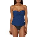 Catalina Damen Bandeau Badeanzug Tankini-Oberteil, Marineblau, Large