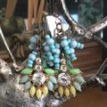 Anthropologie Jewelry | Anthropologie Earrings | Color: Blue/Yellow | Size: Os