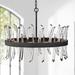 Hinkley Revel 28" Wide Black and Crystal Pendant Light