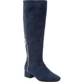 Wide Width Women's The Ivana Wide Calf Boot by Comfortview in Navy (Size 11 W)