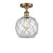 Innovations Lighting Bruno Marashlian Farmhouse Rope 8 Inch 1 Light Semi Flush Mount - 516-1C-BB-G122-8RW