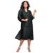 Plus Size Women's Lace & Sequin Jacket Dress Set by Roaman's in Black (Size 42 W) Formal Evening