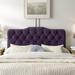 Kelly Clarkson Home McCrory Velvet Panel Headboard Upholstered/Metal in White/Indigo | 51 H x 41 W x 4 D in | Wayfair