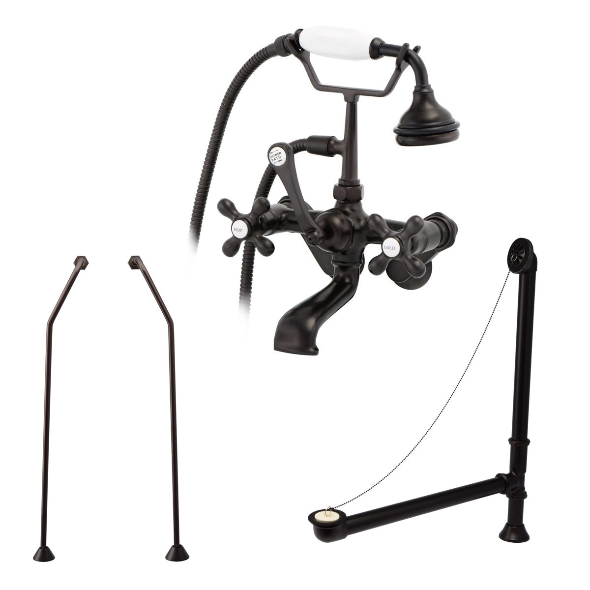 Randolph Morris Tub Wall Mount Tub Faucet Set RM146TWCSORB