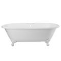 Randolph Morris Cambridge 66 Inch Cast Iron Double Ended Clawfoot Tub - Rim Faucet Drillings LG66DE7WDIW