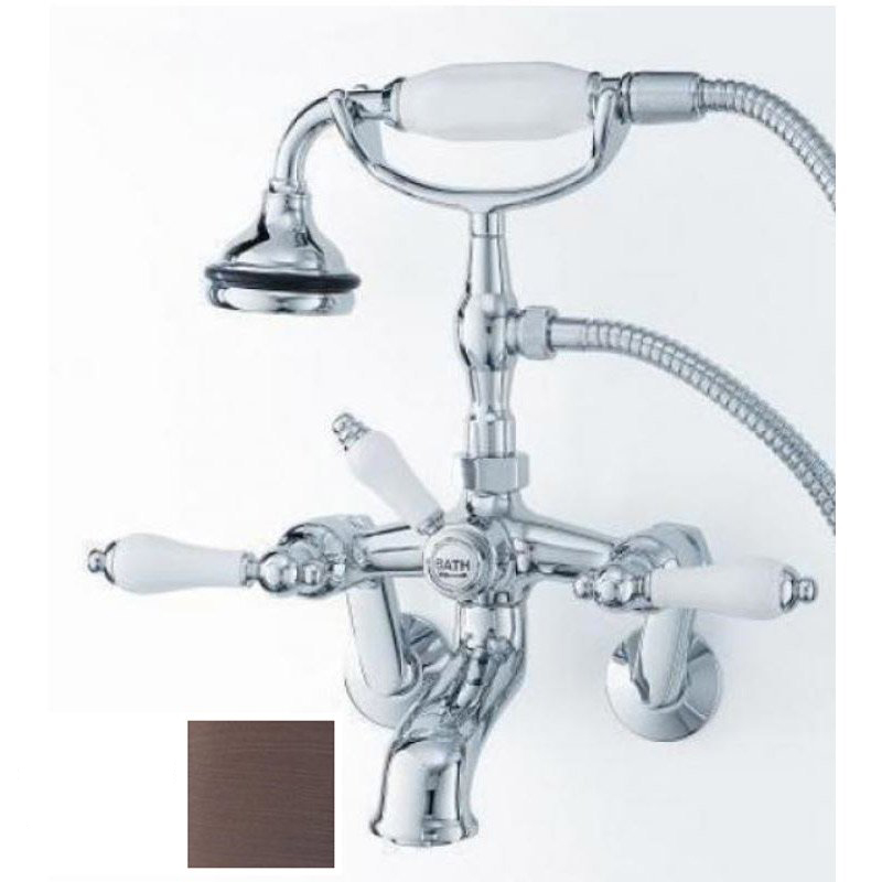 Cheviot Bathroom Wall Mount Adjustable Hand Shower Tub Faucet with Lever Handles 5100-AB-LEV