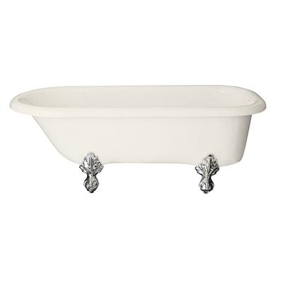 Restoria Bathtub Regent 60 Inch Acrylic Classic Clawfoot Tub - No Faucet Drillings 503-C-NH