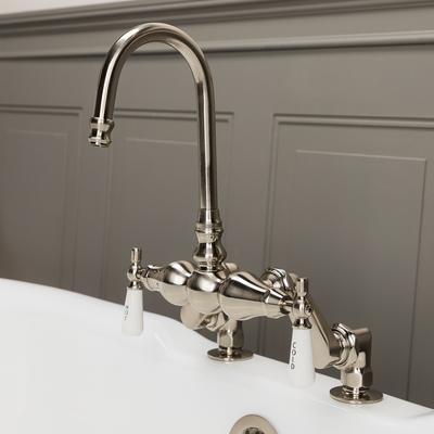 Randolph Morris Deck Mount Clawfoot Tub Gooseneck Faucet RM49BN