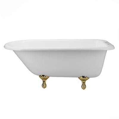 Randolph Morris Heritage 60 Inch Cast Iron Classic Clawfoot Tub - Rim Faucet Drillings LG60RT7WRBS