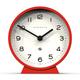 NEWGATE® M Mantel Silent Sweep Mantel Clock - 'No Tick' - A Modern Mantelpiece Clock - Small Clock - Mantel Clocks - Minimalist Dial - (Red)