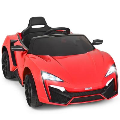 Costway 12V 2.4G RC Electric Vehicle with Lights-Red