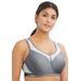 Plus Size Women's Wonderwire® High-Impact Underwire Sport Bra 9066 by Glamorise in Gray (Size 46 F)