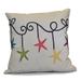 The Holiday Aisle® Springville Square Pillow Cover & Insert Polyester/Polyfill blend in Blue/Navy | 18 H x 18 W x 7 D in | Wayfair