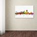 Trademark Fine Art 'San Francisco City Skyline' Graphic Art Print on Canvas Canvas | 18 H x 28 W x 2 D in | Wayfair MT0547-C1828GG