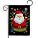 Ornament Collection Cute Santa - Impressions Decorative 2-Sided Polyester 19 x 13 in. Garden Flag in Black | 18.5 H x 13 W in | Wayfair