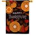 Ornament Collection Thanksgiving Leaves - Impressions Decorative 2-Sided 40 x 28 in. House Flag in Black/Orange/Red | 40 H x 28 W in | Wayfair