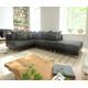 DELIFE Ecksofa Clovis Schwarz Modulsofa Hocker Ottomane Links, Design Ecksofas, Couch Loft, Modulsofa, modular