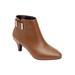 Wide Width Women's The Decima Bootie by Comfortview in Mocha (Size 8 1/2 W)