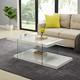 Cherry Tree Furniture Albion High Gloss and Glass Coffee Table (White)