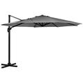 Charles Bentley Garden Outdoor Cover 3.5m X-Large Hanging Banana Umbrella Parasol Grey